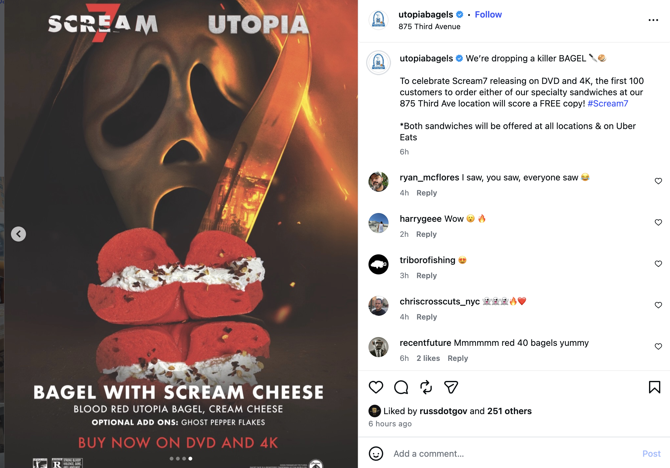 Utopia Bagels - Instagram Post 4